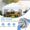 White Oxford Fabric Canopy Tent with Adjustable Metal Frame and Carry Bag